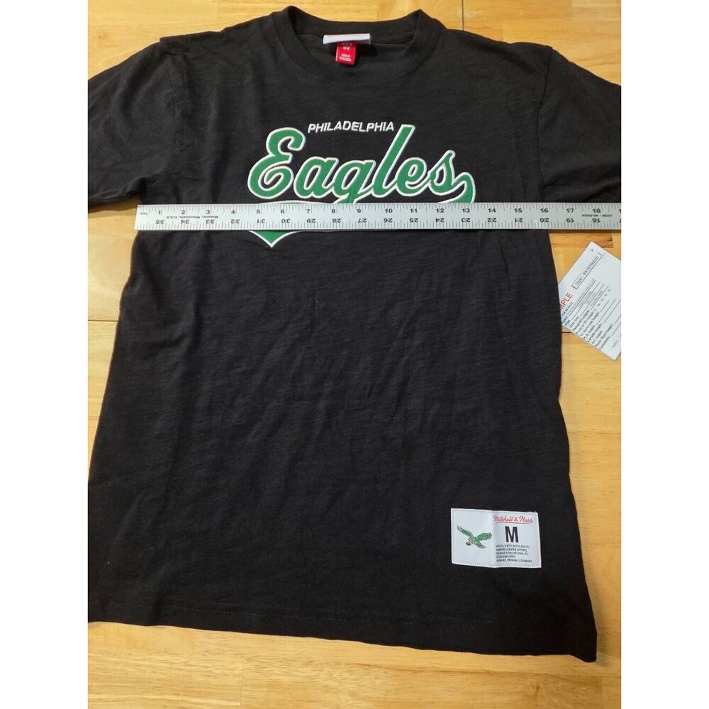 Mitchell & Ness Philadelphia Eagles Youth Medium M 10/12 Black T-Shirt Retro - Picture 6 of 11